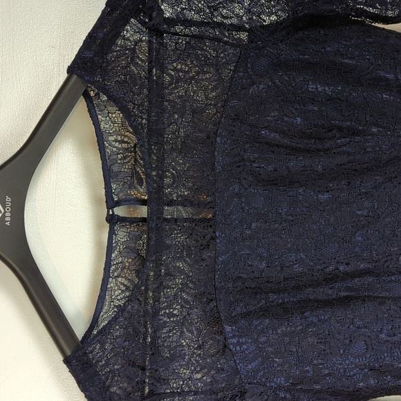 Adrianna Papell Lace Peplum Sheath Dress - Picture 2 of 13